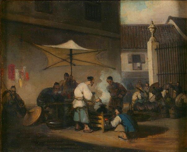 Chinese Street Scene at Macao